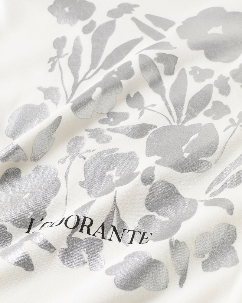 超長綿・ハイネック/プリント 詳細画像 オフホワイト 2