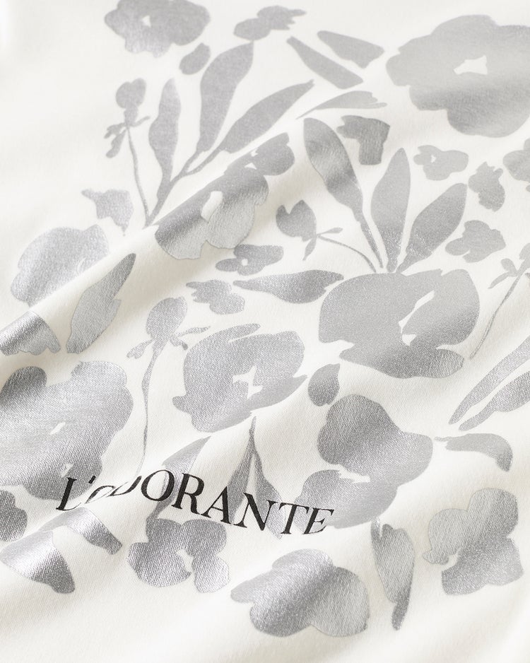 超長綿・ハイネック/プリント 詳細画像 オフホワイト 2