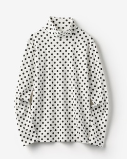 超長綿・ハイネック/ドット