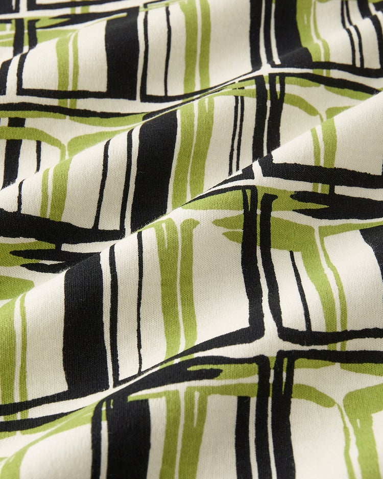 超長綿・抜け感ハイネック／総柄 詳細画像 グリーン・パターン 2