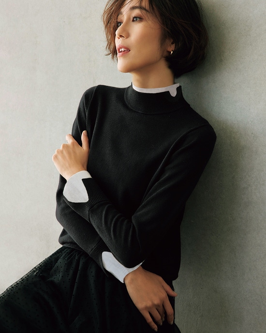 シルクフィール・レイヤード風ハイネック