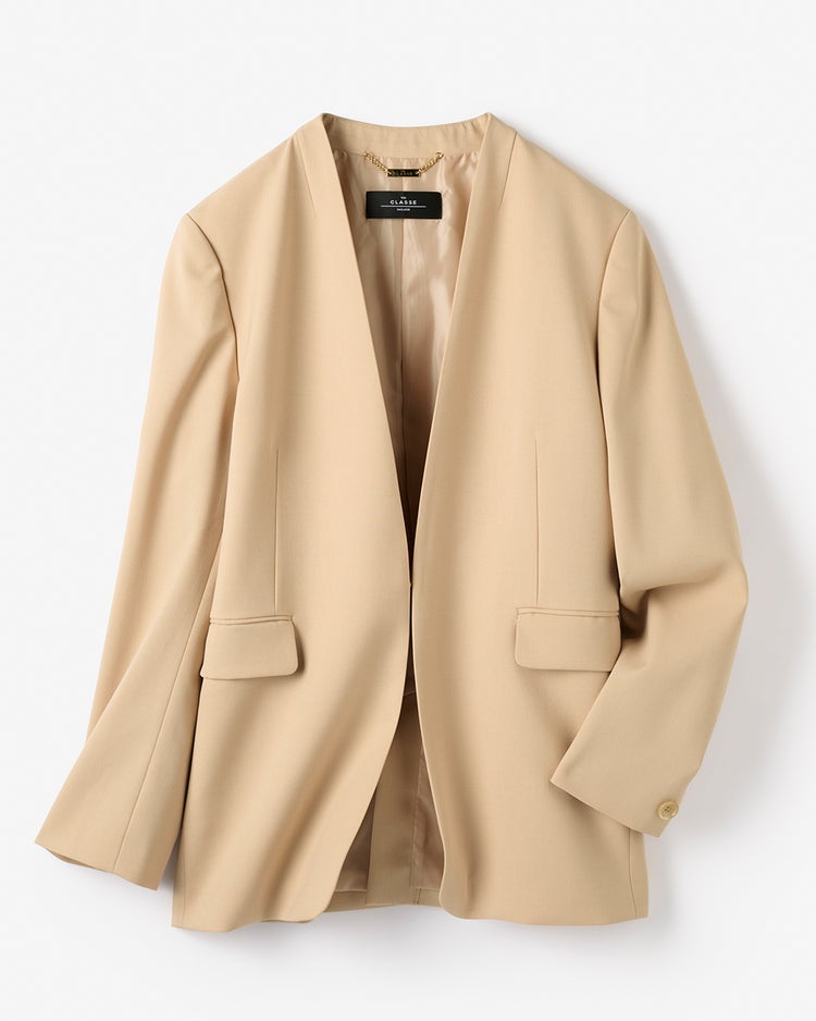 トリニティツイル・ノーカラージャケット 詳細画像 ライトベージュ 6