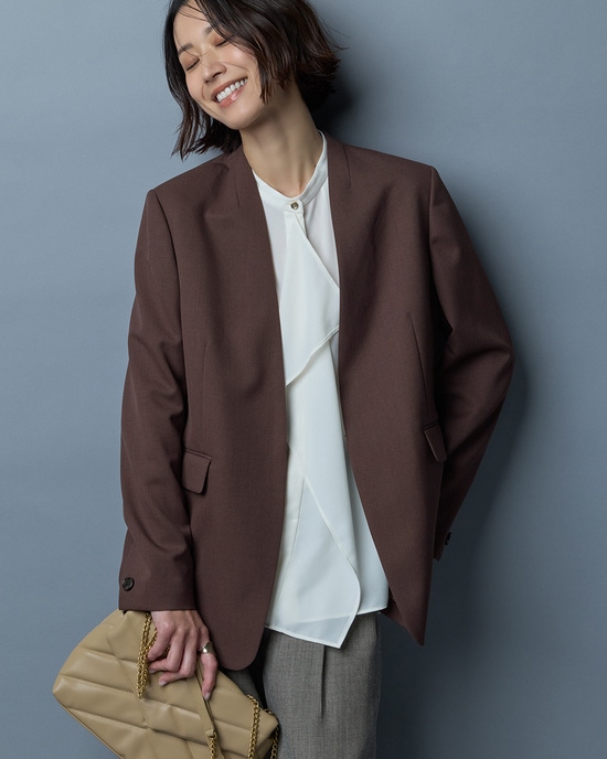 トリニティツイル・ノーカラージャケット