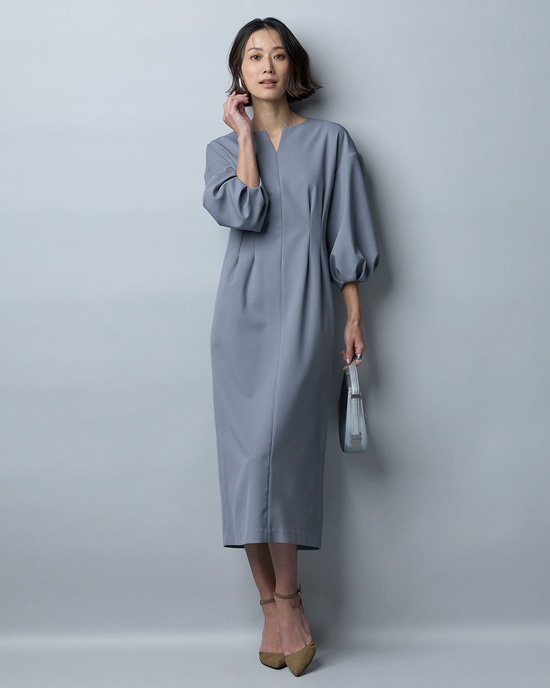 トリニティツイル・キーネックワンピース