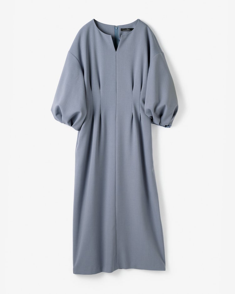 トリニティツイル・キーネックワンピース 詳細画像 ブルーグレー 3