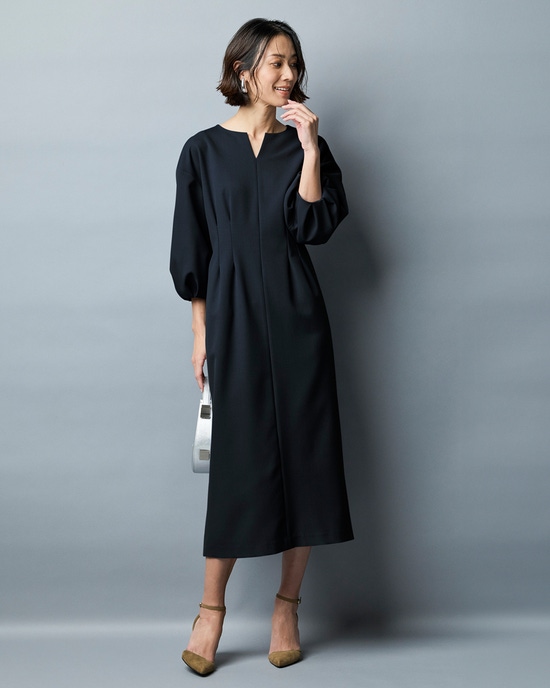 トリニティツイル・キーネックワンピース