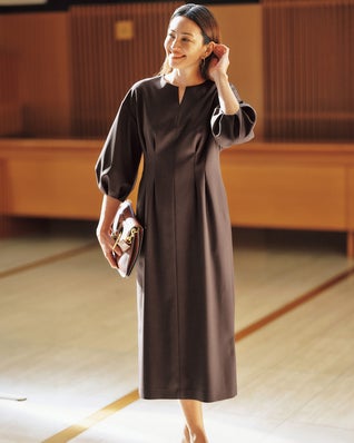 トリニティツイル・キーネックワンピース