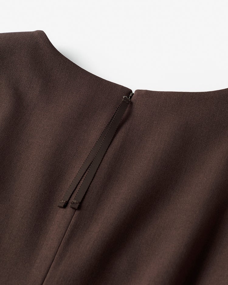 トリニティツイル・キーネックワンピース 詳細画像 ダークブラウン 5
