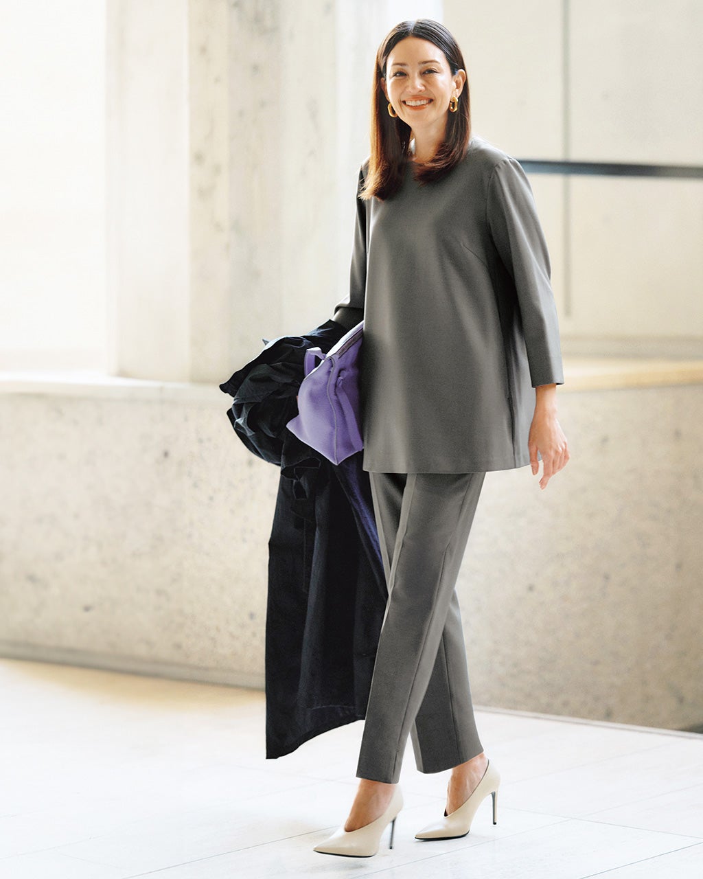 レディース テーパードパンツ（グレー）一覧/40代50代からの