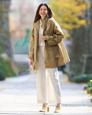 コットンブレンド・ライナー付き２WAYコート