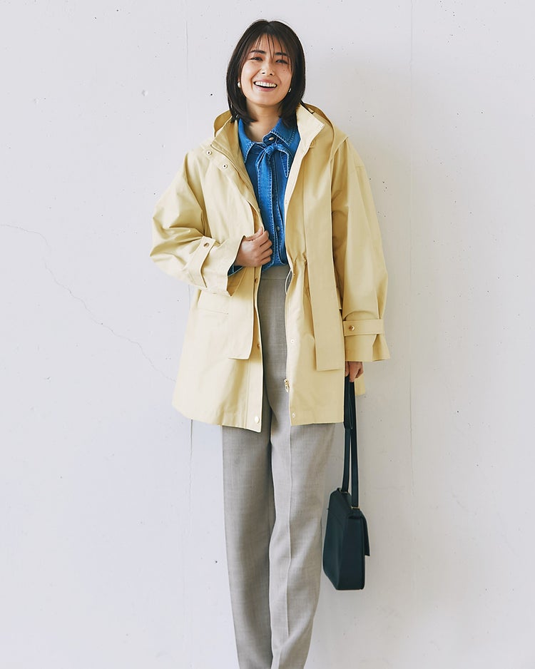 コットンブレンド・ライナー付き２WAYコート 詳細画像 ライトイエロー 5