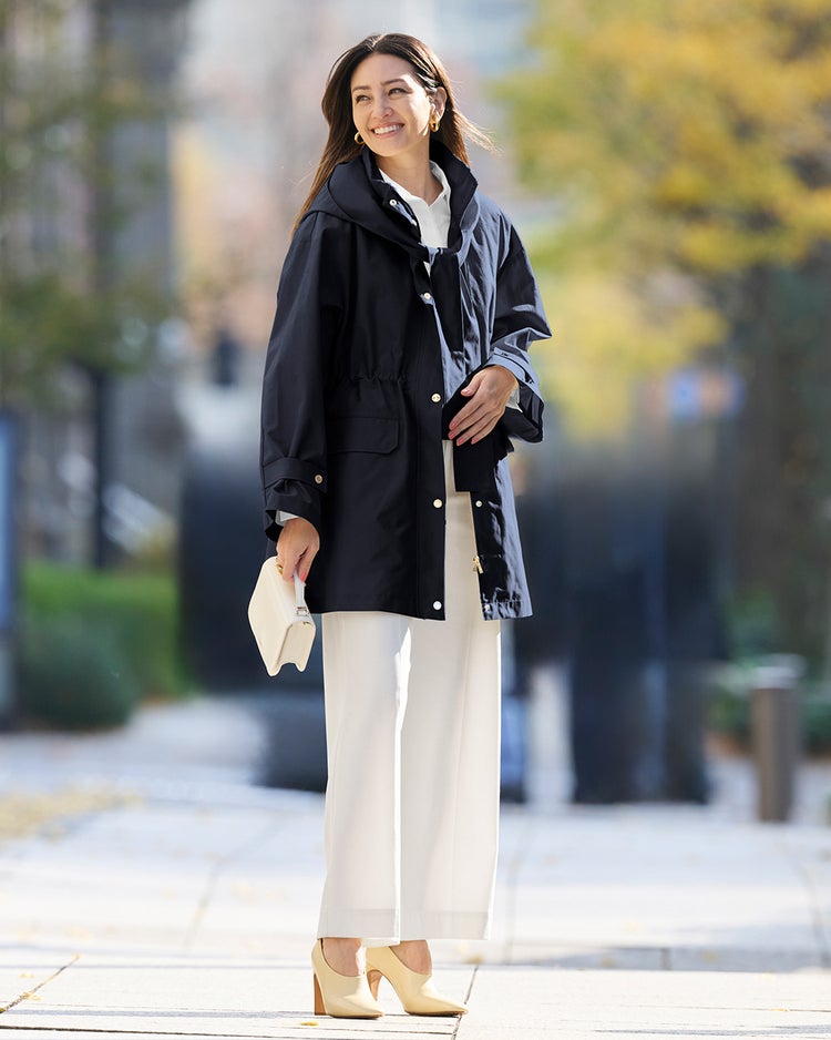 コットンブレンド・ライナー付き２WAYコート 詳細画像 ネイビー 1