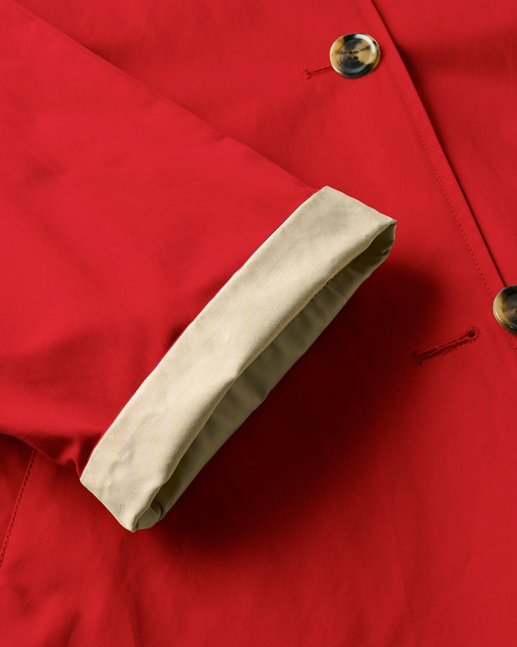 コットンブレンド・ステンカラーコート 詳細画像 レッド 5