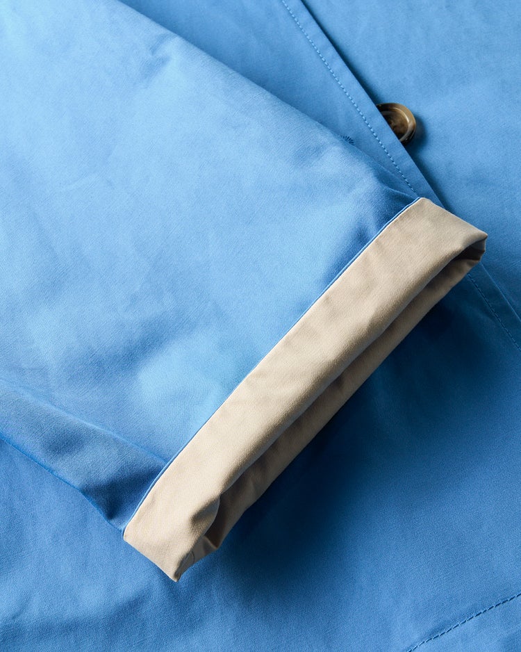 コットンブレンド・ステンカラーコート 詳細画像 ブルー 4
