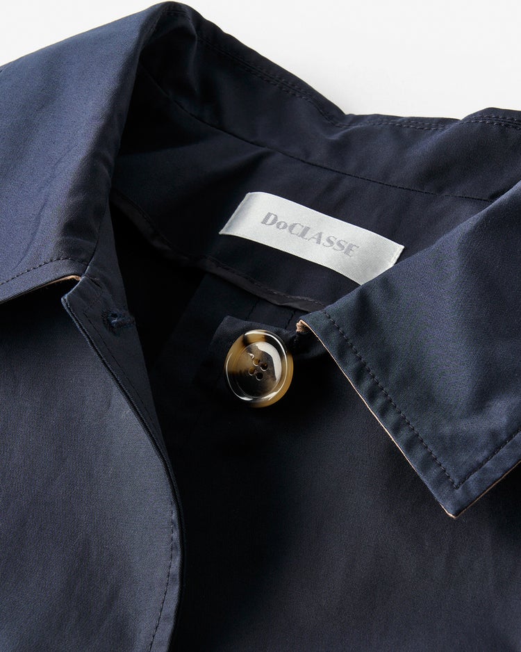 コットンブレンド・ステンカラーコート 詳細画像 ネイビー 3