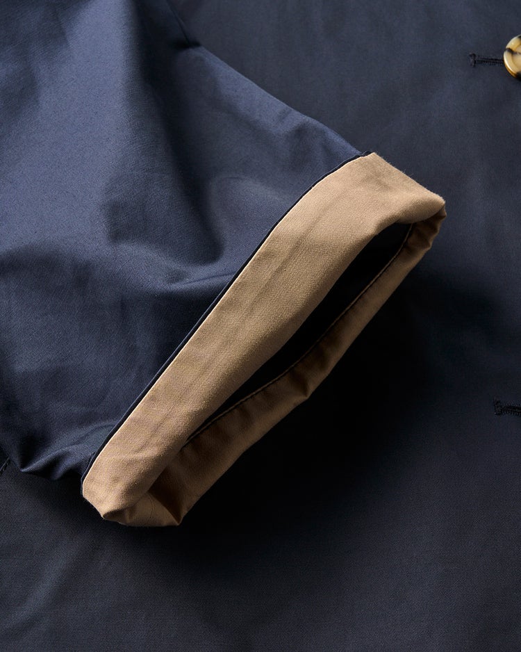 コットンブレンド・ステンカラーコート 詳細画像 ネイビー 5