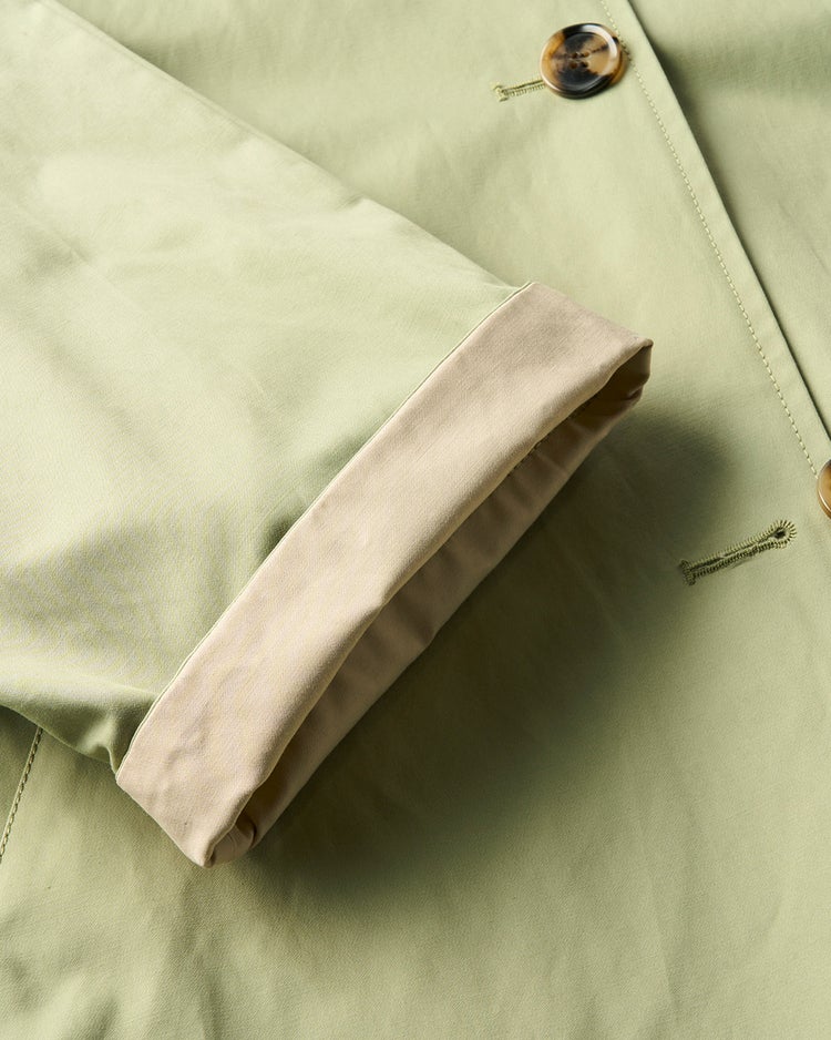 コットンブレンド・ステンカラーコート 詳細画像 ライトグリーン 4