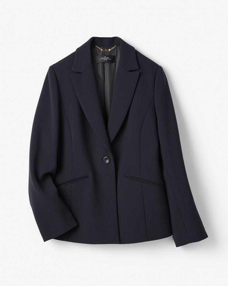 二重織カルゼ・テーラードジャケット 詳細画像 ダークネイビー 2