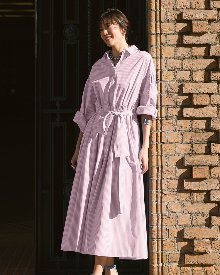 UVイージーケア・シャツワンピース 詳細画像 ピンク・パターン 1