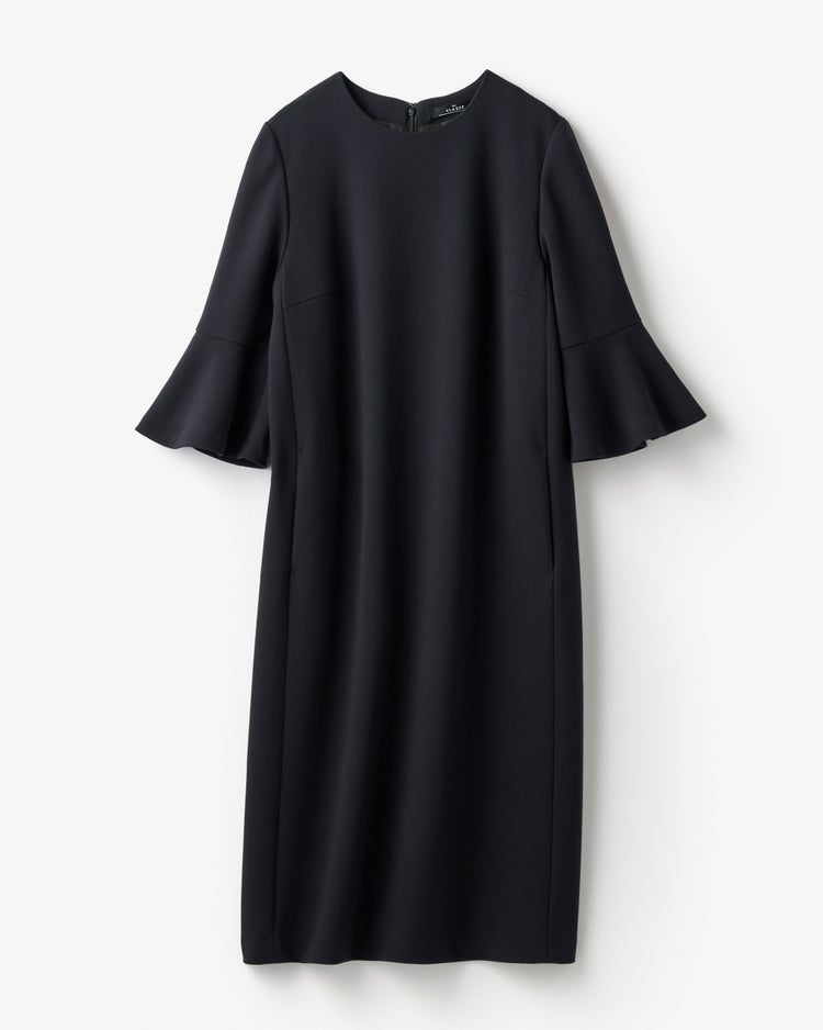 二重織カルゼ・ベルスリーブワンピース 詳細画像 ダークネイビー 3