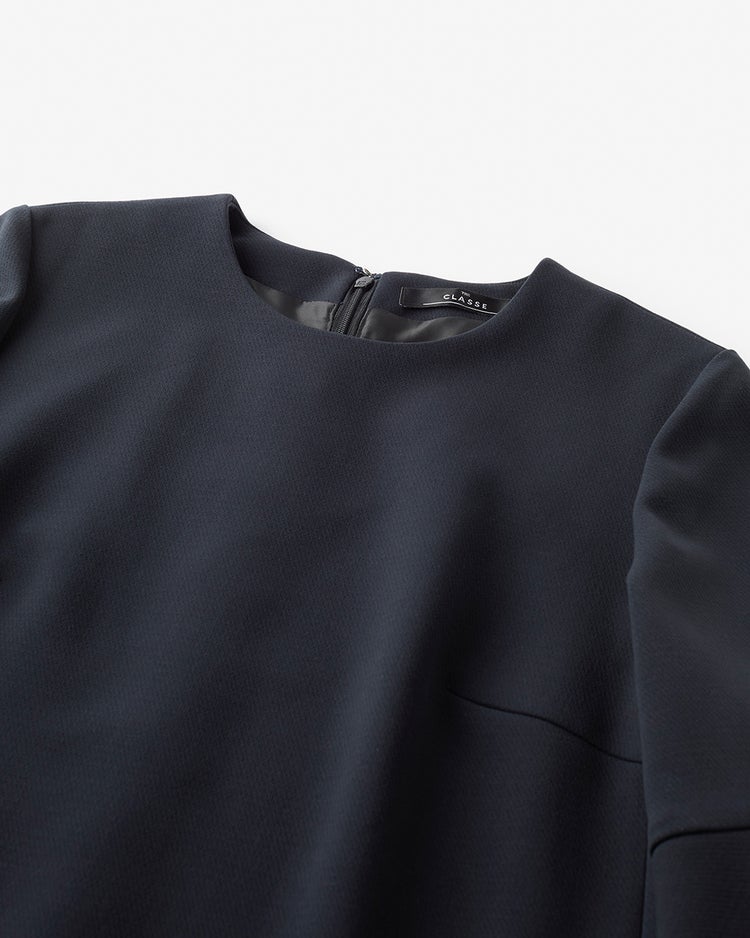 二重織カルゼ・ベルスリーブワンピース 詳細画像 ダークネイビー 4