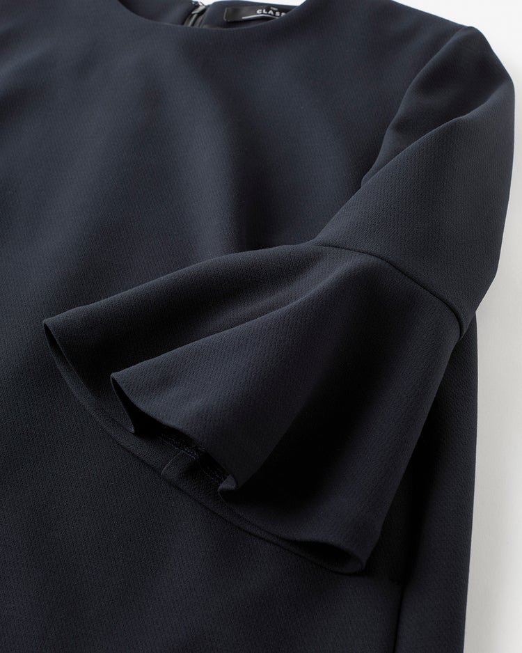 二重織カルゼ・ベルスリーブワンピース 詳細画像 ダークネイビー 5