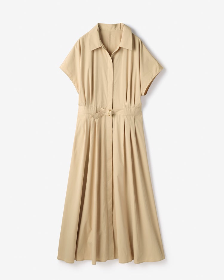 UVイージーケア・ベルト付きシャツワンピース 詳細画像 ライトベージュ 2