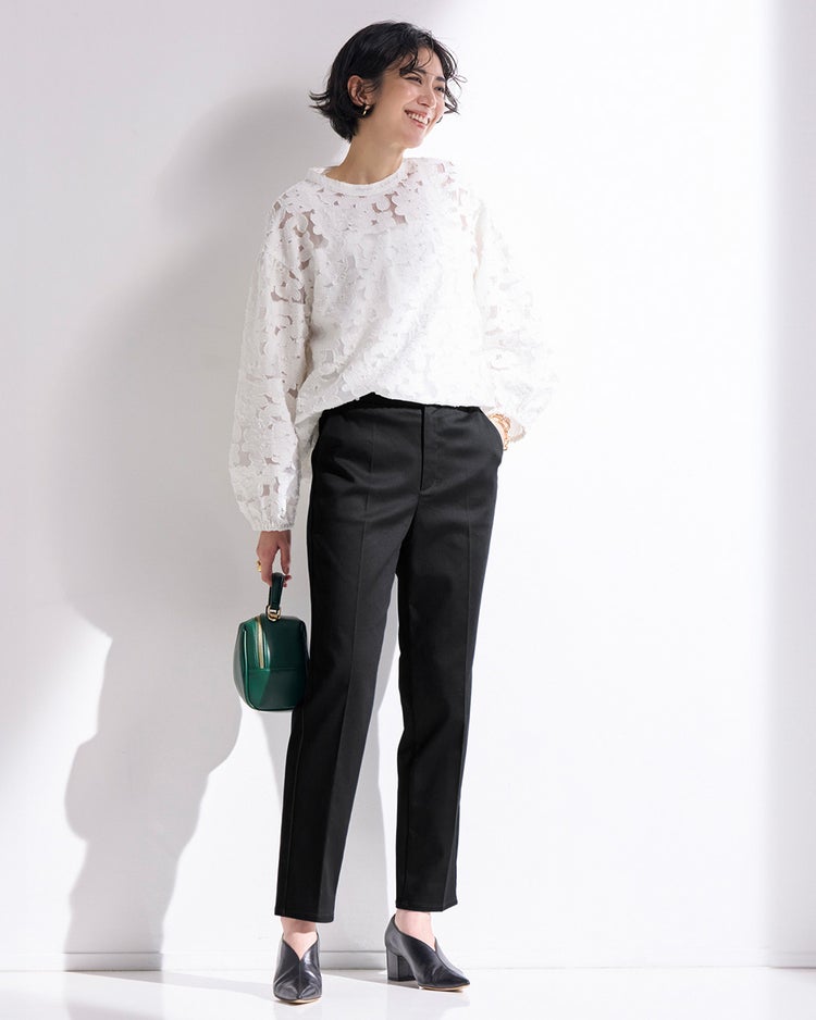 ミラクルストレッチ・スティックパンツ 詳細画像 ブラック 1