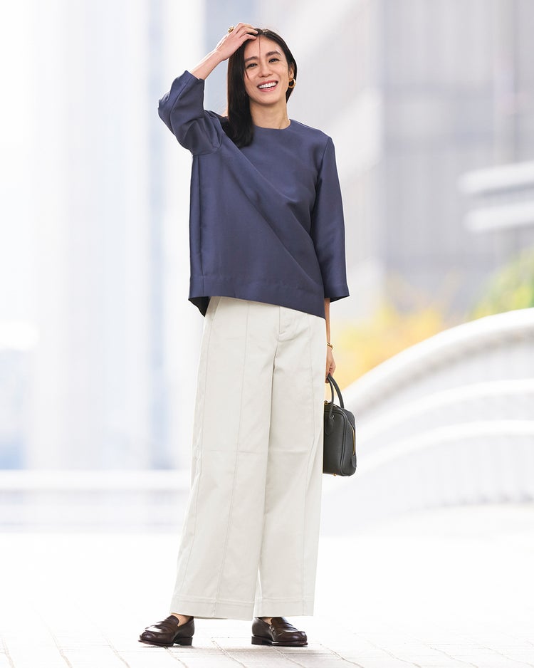 ミラクルストレッチ・ピンタックワイド64cm 詳細画像 オフホワイト 1