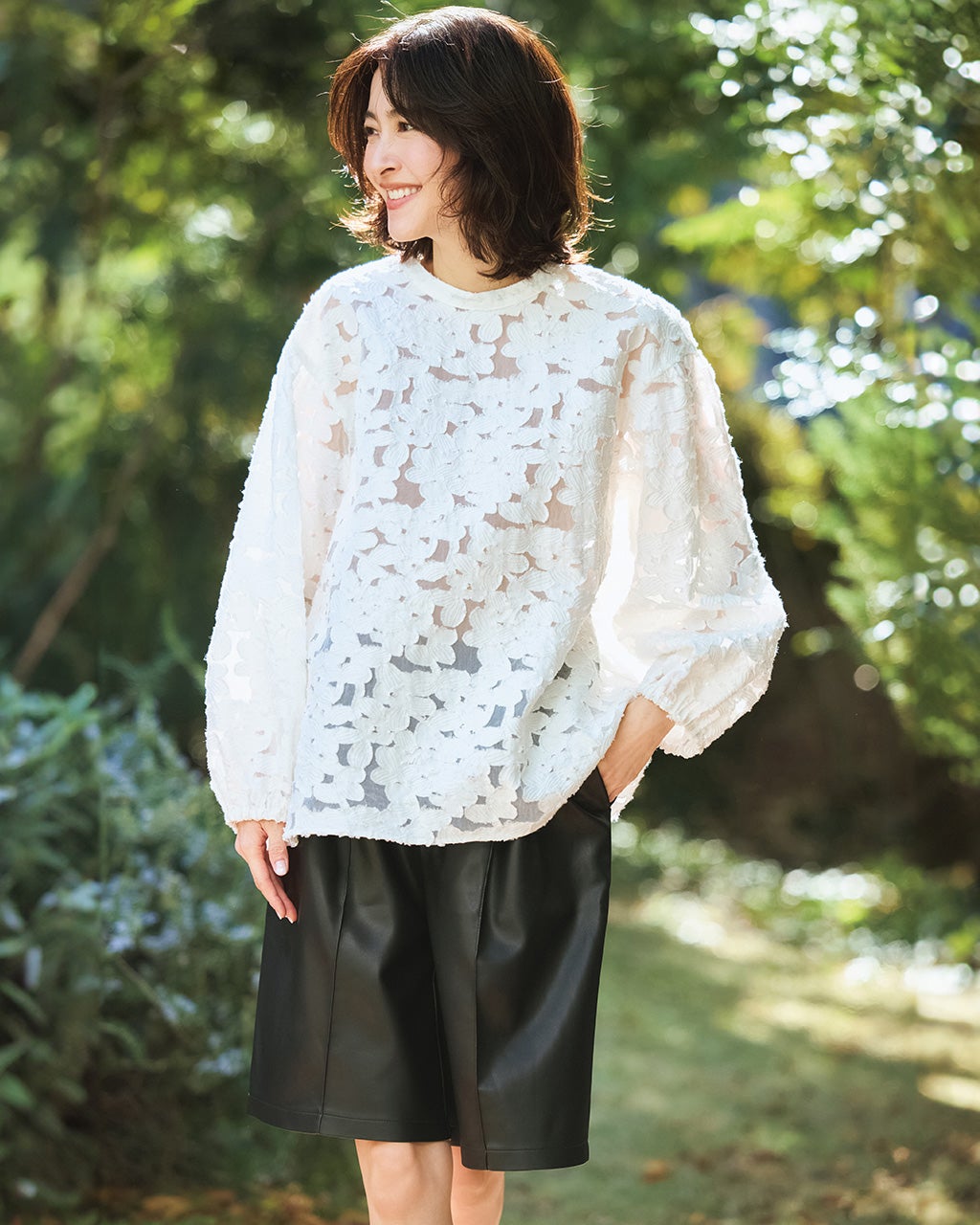 シーニュ 25SS オフショルジャガードブラウス プルオーバー Daniele シーニュ 25SS オフショルジャガードブラウス プルオーバー Daniele