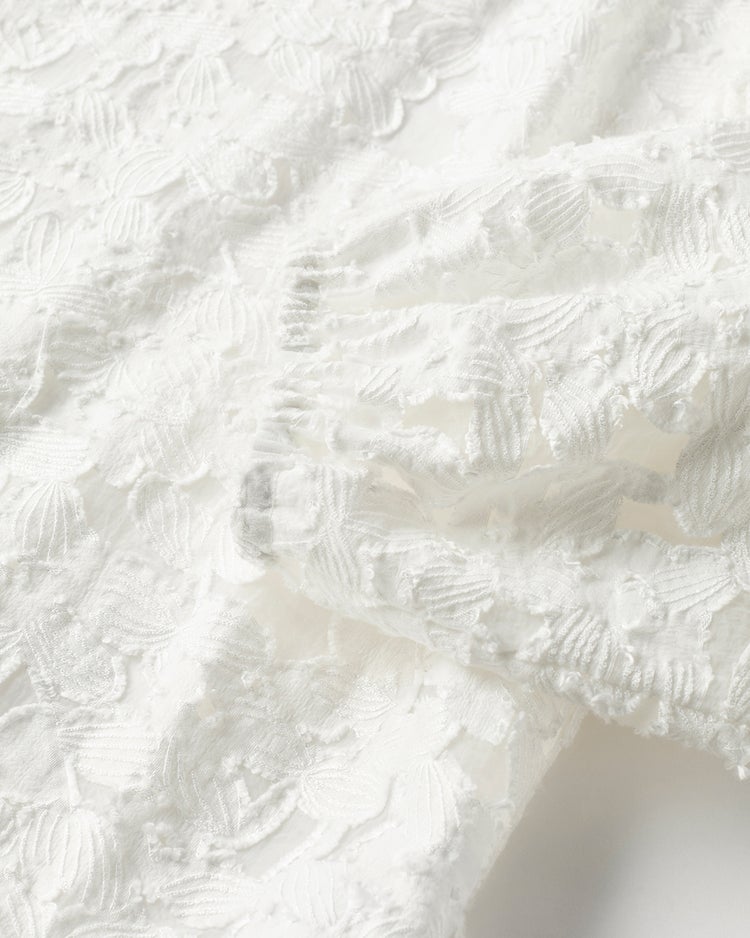 カットジャカード・プルオーバーブラウス 詳細画像 オフホワイト 5