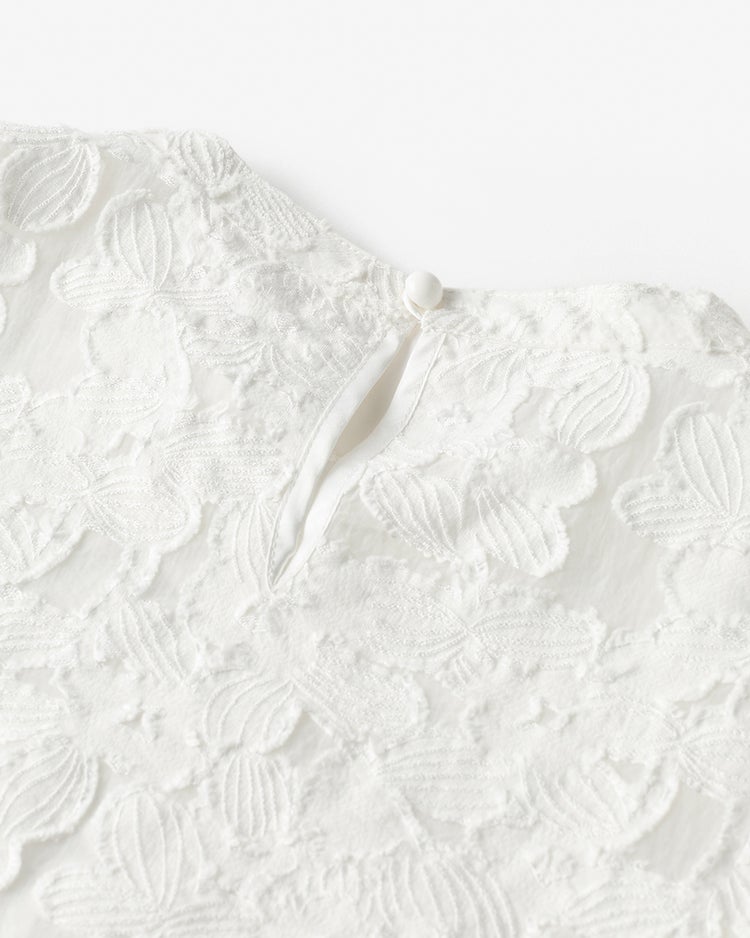 カットジャカード・プルオーバーブラウス 詳細画像 オフホワイト 6