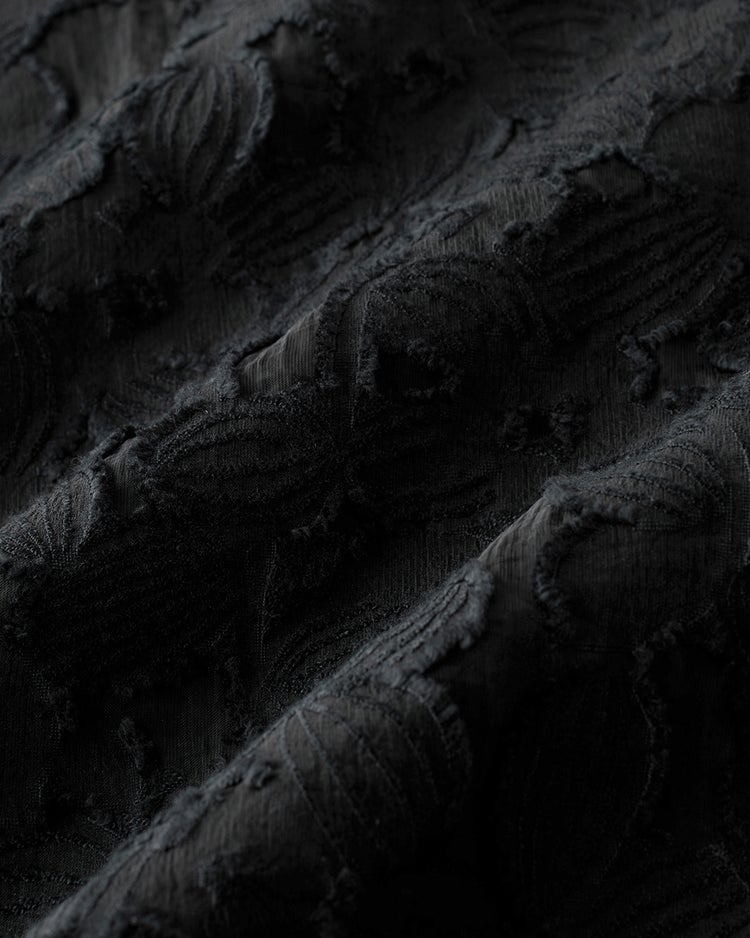 カットジャカード・プルオーバーブラウス 詳細画像 ブラック 4