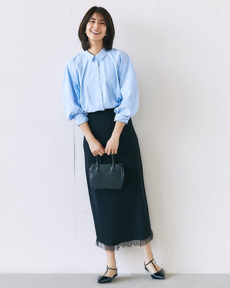 UVイージーケア・構築フォルムシャツ 詳細画像 サックス 2