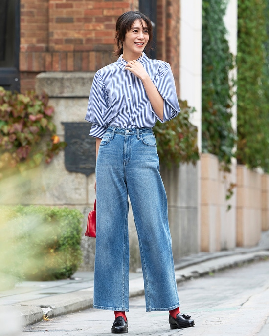 UVイージーケア・タック袖ブラウス