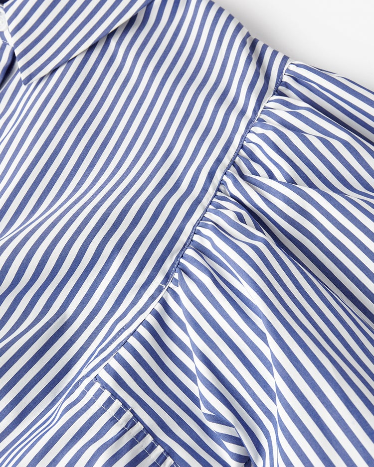 UVイージーケア・タック袖ブラウス 詳細画像 ネイビーパターン 4