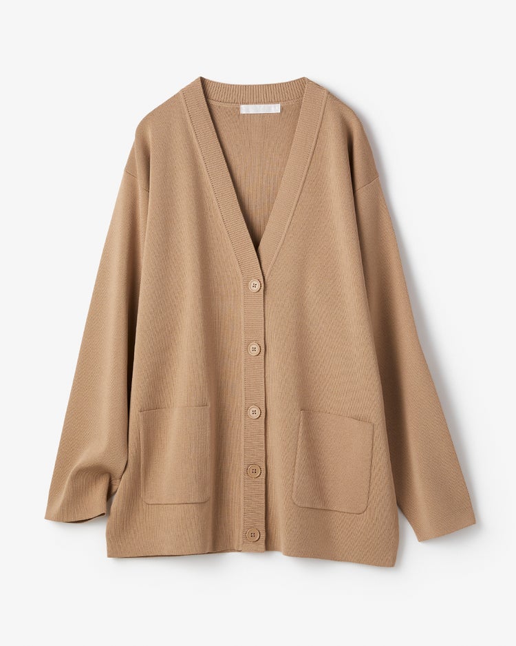 総針編み・Vネックカーディガン 詳細画像 ベージュ 7