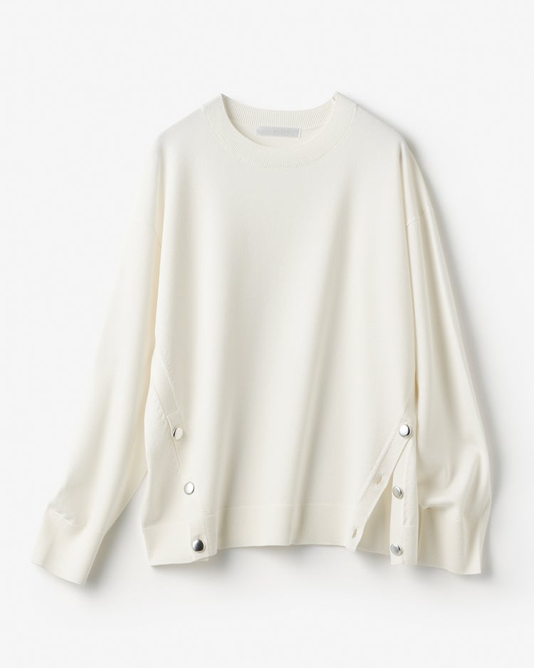 サイドボタン・プルオーバーニット 詳細画像 ホワイト 6
