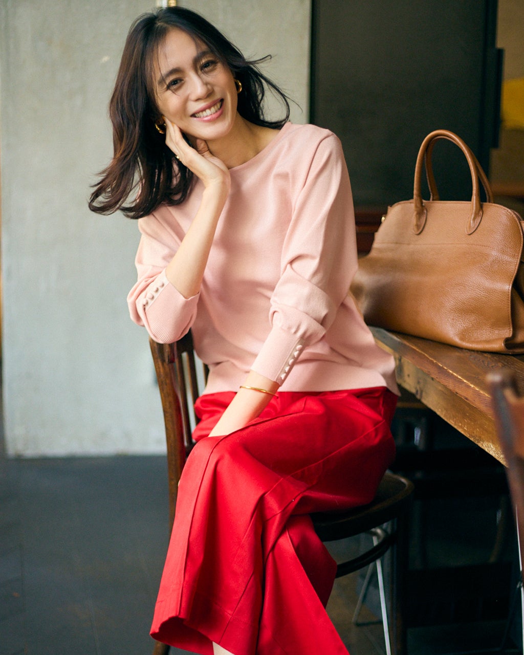 レディース ニット・セーター（ピンク）一覧/40代50代からの