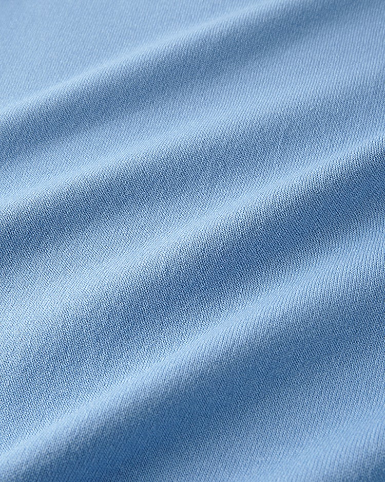 ストレッチニット・袖ボタンボートネック 詳細画像 ライトブルー 3