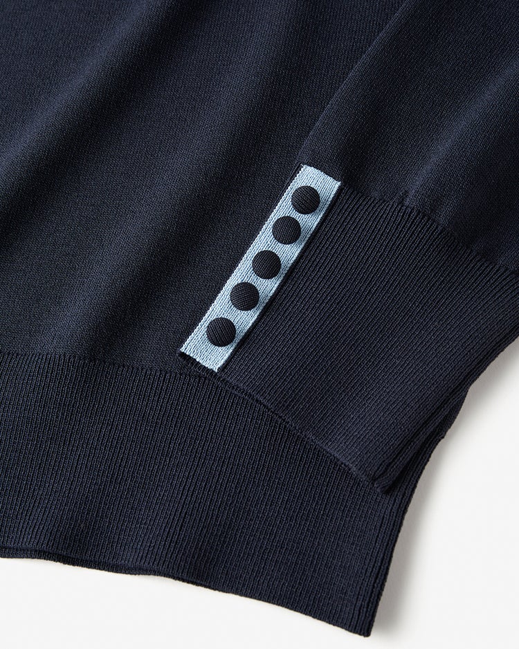 ストレッチニット・袖ボタンボートネック 詳細画像 ネイビー 6