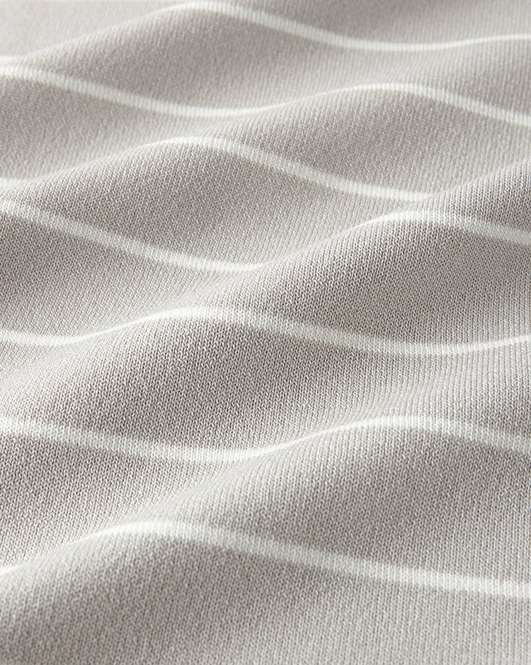 ストレッチニット・リブ配色クルーネック 詳細画像 グレーパターン 2