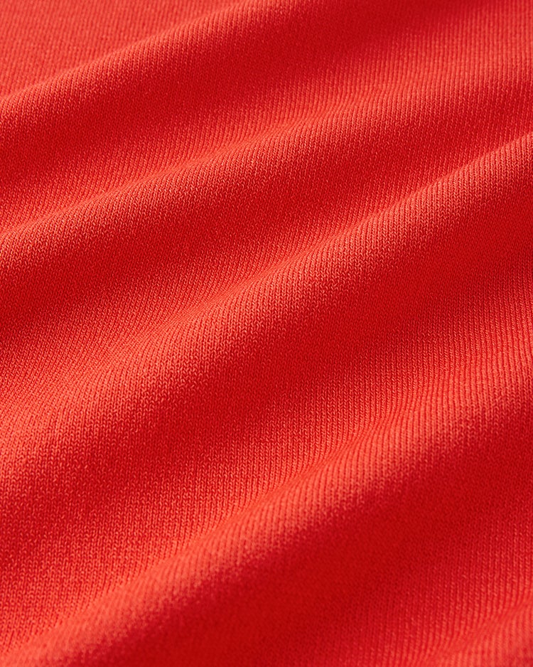 ストレッチニット・リブ配色クルーネック 詳細画像 スカーレット 2