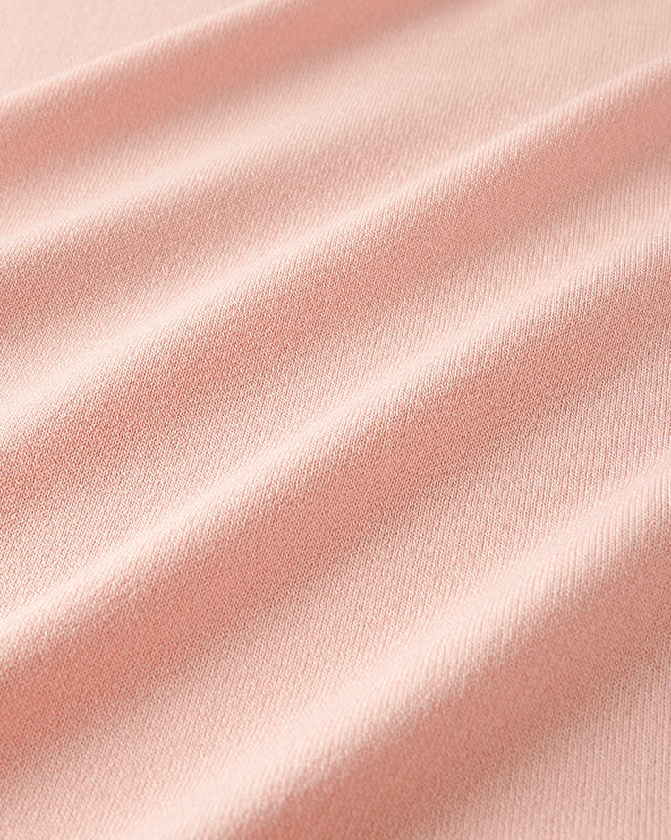 ストレッチニット・リブ配色クルーネック 詳細画像 ライトピンク 5