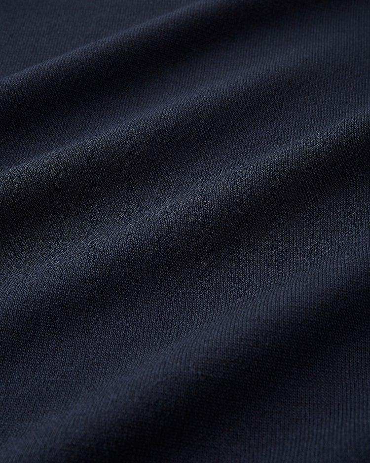 ストレッチニット・リブ配色クルーネック 詳細画像 ネイビー 2