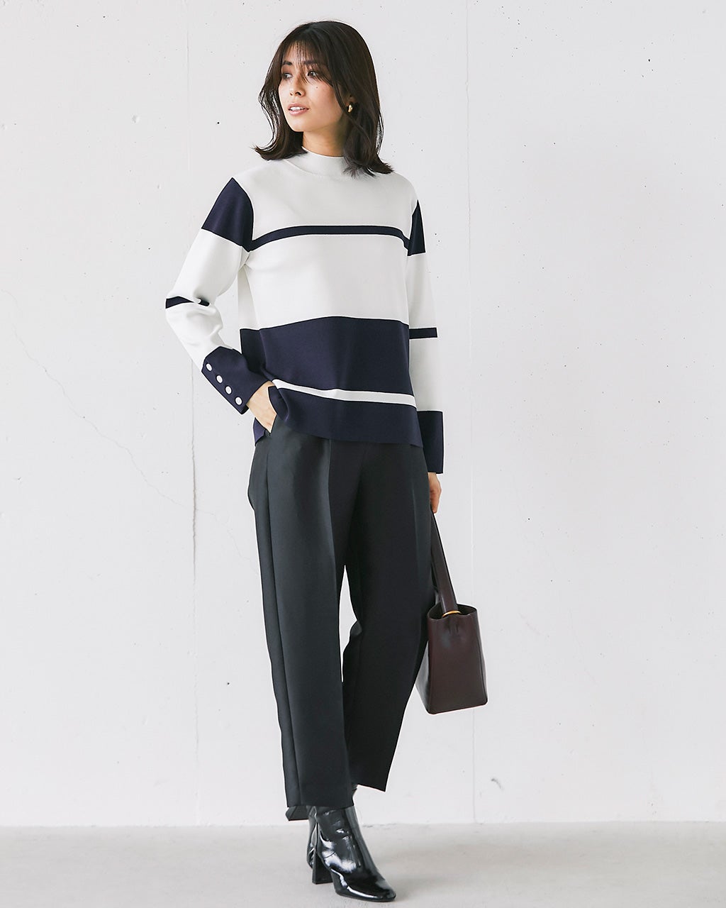 plan c カラーブロックモヘアニット COLOUR-BLOCK MOHAIR CREW-NECK JUMPER カラーブロックモヘアクルー