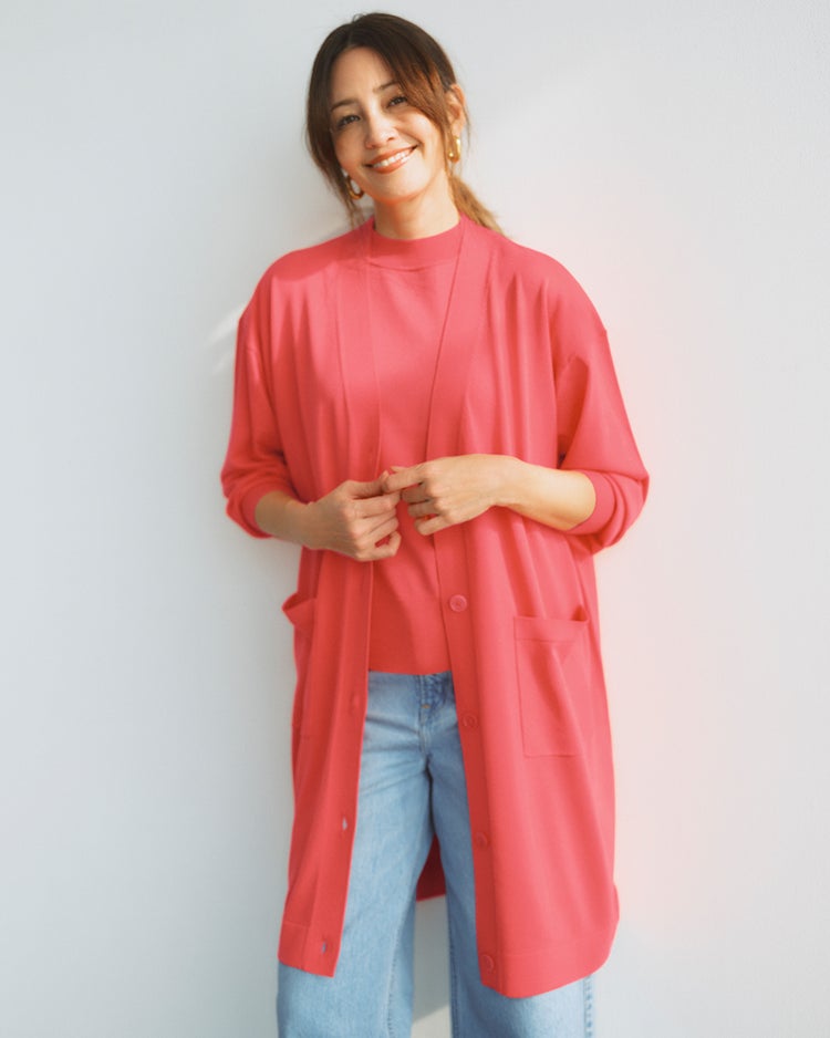 UVカット・アンサンブルニット 詳細画像 コーラル 1