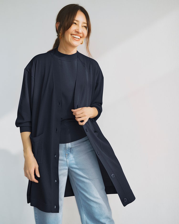 UVカット・アンサンブルニット 詳細画像 ネイビー 1