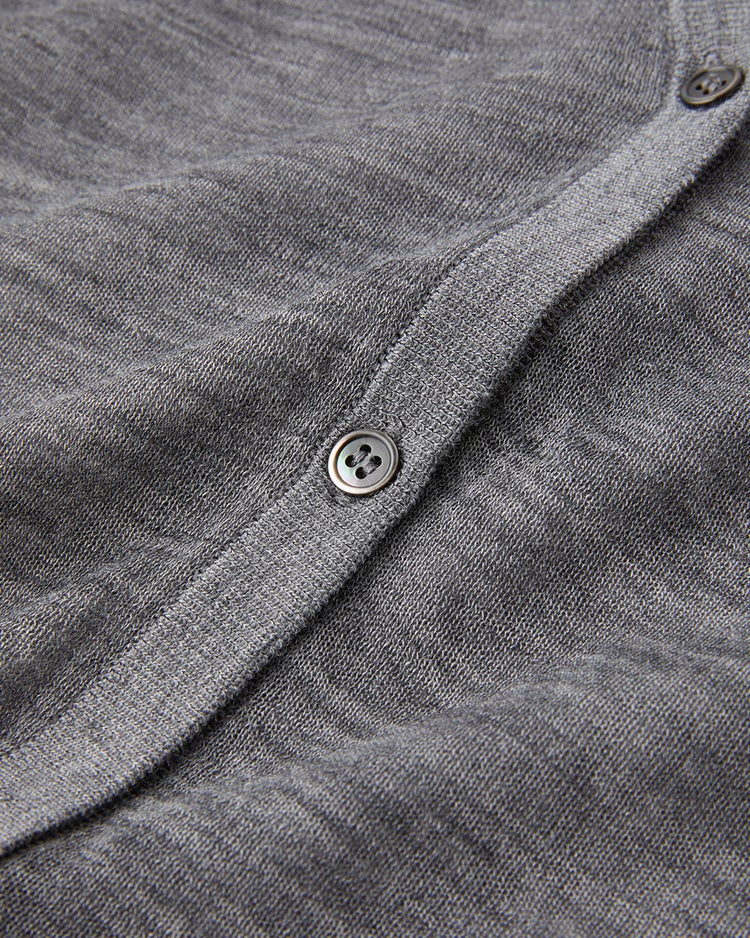 アルパカ混・シアーカーディガン 詳細画像 チャコール 2