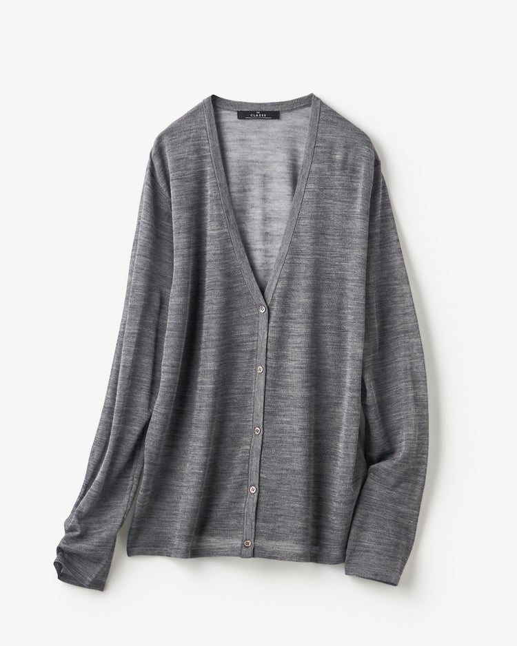 アルパカ混・シアーカーディガン 詳細画像 チャコール 3